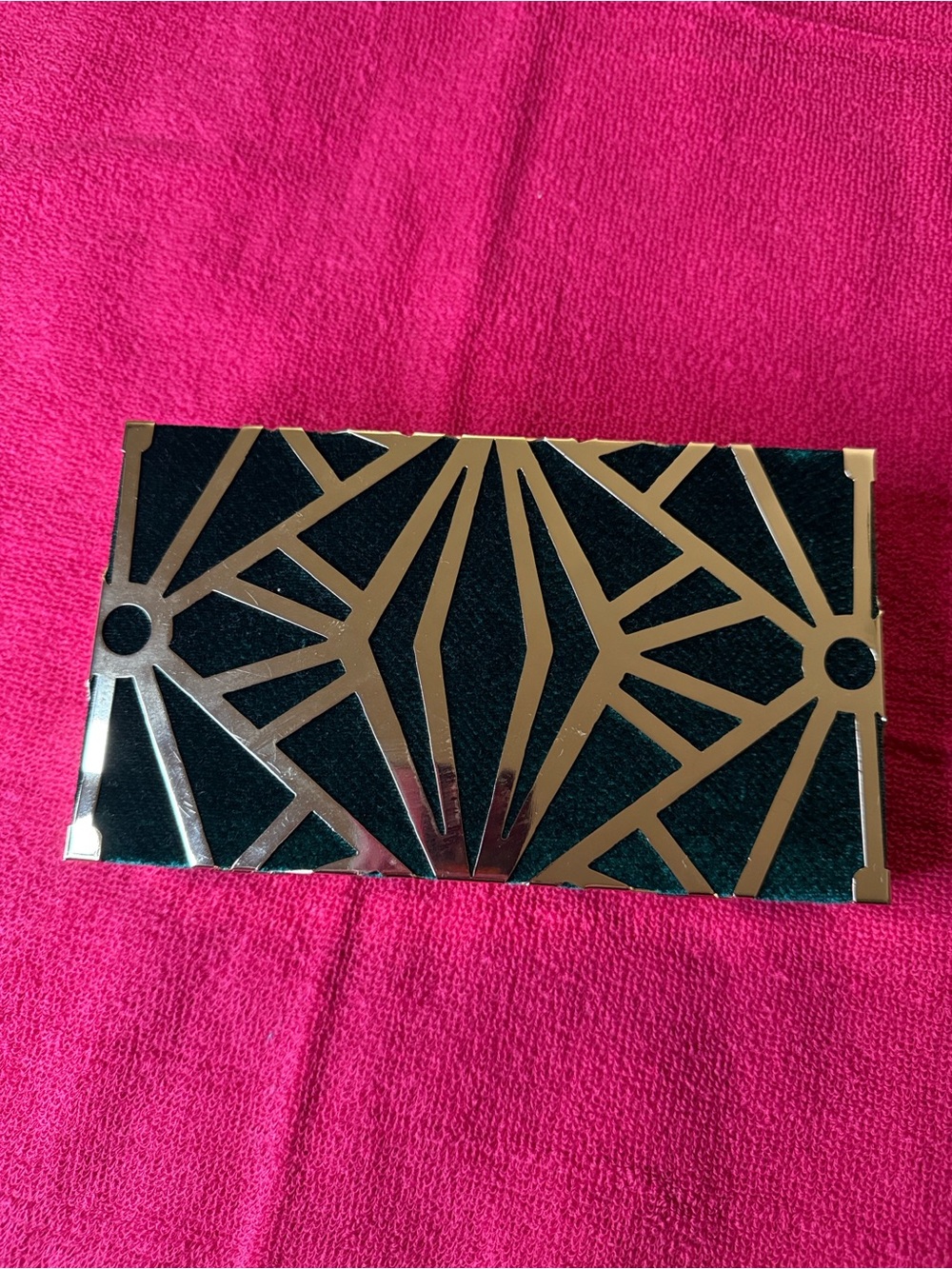 Verde and Gold Geometric Women's Clutch Wallet